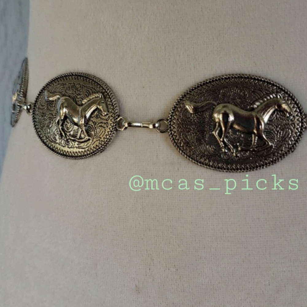 Concho Horse Belt Western Belt Cowgirl Belt Rodeo Belt Cinto Vaquero Rodeo Belt - Picture 6 of 15
